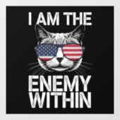 Ich bin der Feind in Kamala Harris 2024 Fensteraufkleber (Blatt)