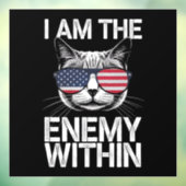 Ich bin der Feind in Kamala Harris 2024 Fensteraufkleber (Blatt 3)