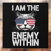 Ich bin der Feind in Kamala Harris 2024 Fensteraufkleber (Blatt 2)