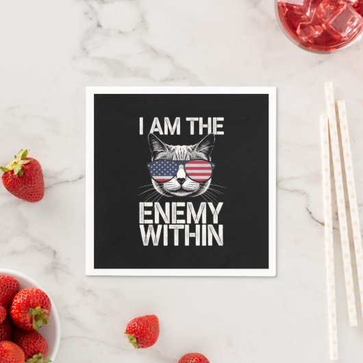 Ich bin der Feind in Kamala Harris 2024 Serviette (Beispiel)