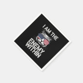 Ich bin der Feind in Kamala Harris 2024 Serviette (Ecke)