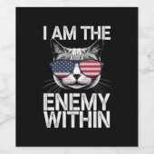 Ich bin der Feind in Kamala Harris 2024 Weinetikett (Einzelnes Label)