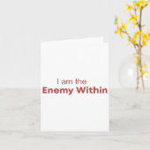 Ich bin der Feind in Kamala Harris Donald Trump 2 Karte (Gelbe Blume)