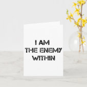 Ich bin der Feind in Kamala Harris Donald Trump 2 Karte (Gelbe Blume)