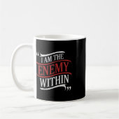 Ich bin der Feind in Kamala Harris Vs Trump 2024 Kaffeetasse (Links)