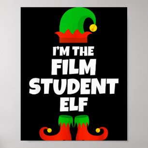 Ich bin der Filmstudent Elf Familie Pyjama Weihnac Poster