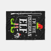 Ich bin der Fischer Elf passend lustig Angeln Chri Fleecedecke (Vorderseite (Horizontal))