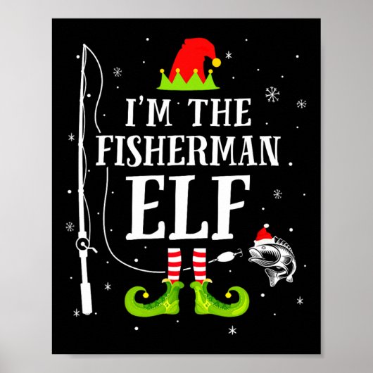 Ich bin der Fischer Elf passend lustiger Angel-Chr Poster (Vorne)