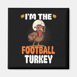 Ich bin der Fußball Türkei glücklich Thanksgiving Magnet