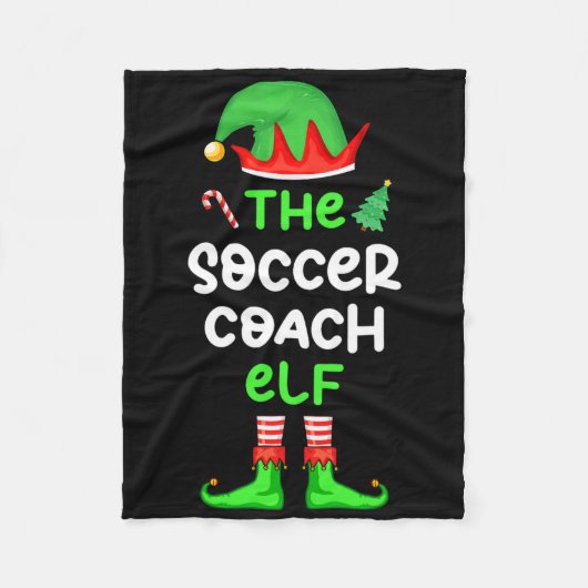 Ich bin der Fußballtrainer-Elf-Christmas-Matching- Fleecedecke (Vorderseite)