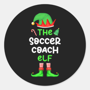 Ich bin der Fußballtrainer-Elf Weihnachten passend Runder Aufkleber