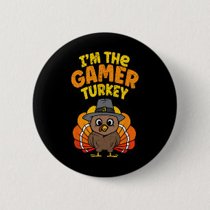 Ich bin der Gamer Turkey Erntedank Family Herbst F Button