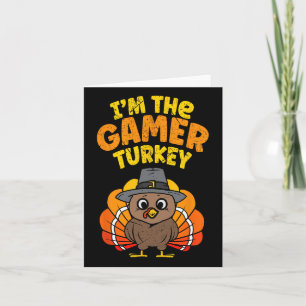 Ich bin der Gamer Turkey Erntedank Family Herbst F Karte