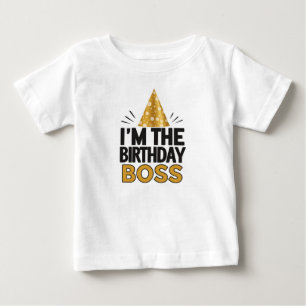 "Ich bin der Geburtstagsboss" - Baby T - Shirt