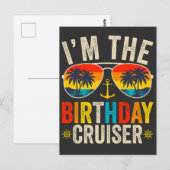 Ich bin der GeburtstagsCruiser Urlaub Postkarte (Vorne/Hinten)