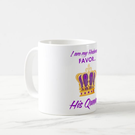 Ich bin der Gefallen meines Mannes Kaffeetasse (Vorderseite Links)