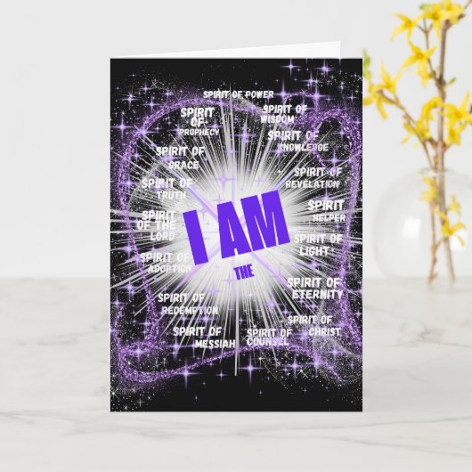 Ich bin der Geist der hellen Grußkarte Karte (Gelbe Blume)