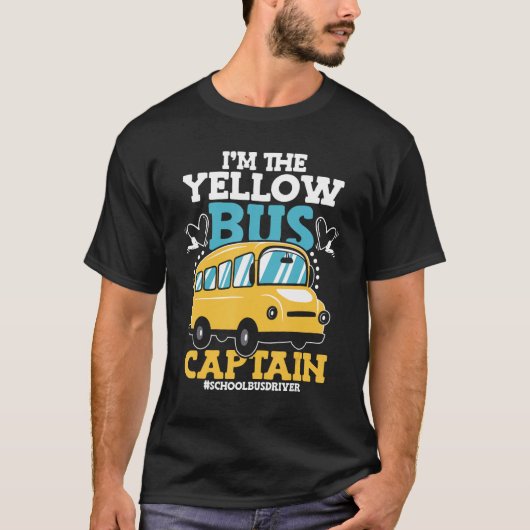 Ich bin der Gelbe Bus Captain Bus Driver Scho T-Shirt (Vorderseite)