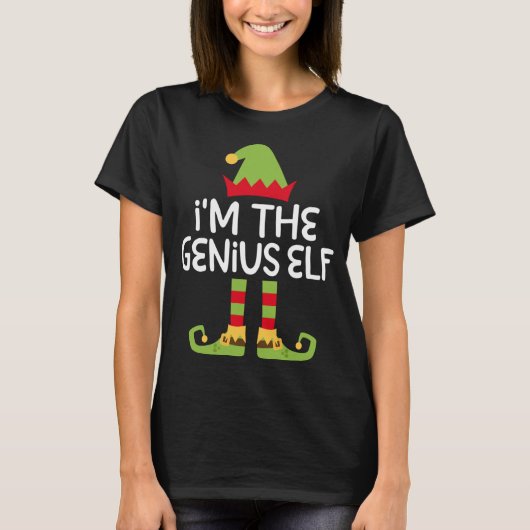 Ich bin der Genius Elf, der Weihnachtskostüm Shir T-Shirt (Vorderseite)