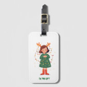 Ich"bin der Geschenkpackzettel Gepäckanhänger (Vorderseite Vertikal)