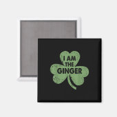 Ich bin der Ginger Funny Irish St Patricks Day Magnet (Vorderseite/Rückseite)