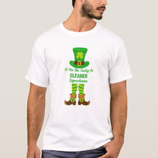 Ich bin der glückliche Cleaner Leprechaun Funny St T-Shirt