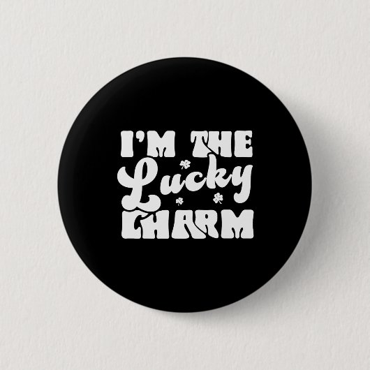 Ich bin der Glücksbringer Lustiger Patricks-Tag Button (Vorderseite)