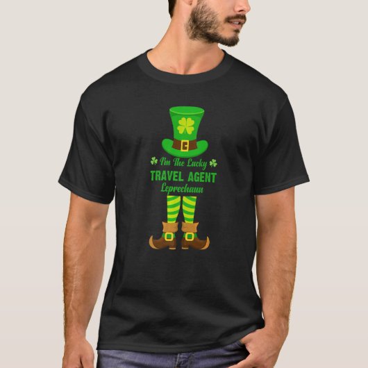 Ich bin der Glücksreisende Agent Leprechaun Funny  T-Shirt (Vorderseite)