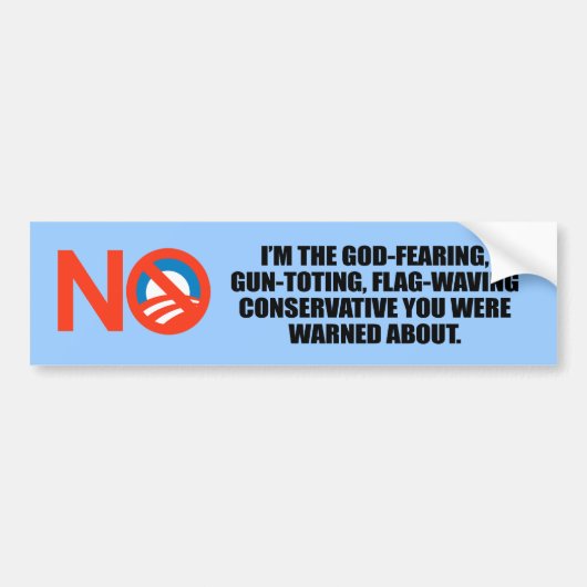 Ich bin der Gott, der Konservativen befürchtet Autoaufkleber (Vorne)