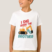 Ich bin der große Bruder Grabfahrer Cartoon T-Shirt (Vorderseite)