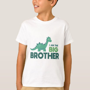 Ich bin der große Bruder Junge Cartoon Dinosaurie T-Shirt