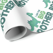 Ich bin der große Bruder niedlicher Dinosaurier-Ca Geschenkpapier (Rolleneckpunkt)