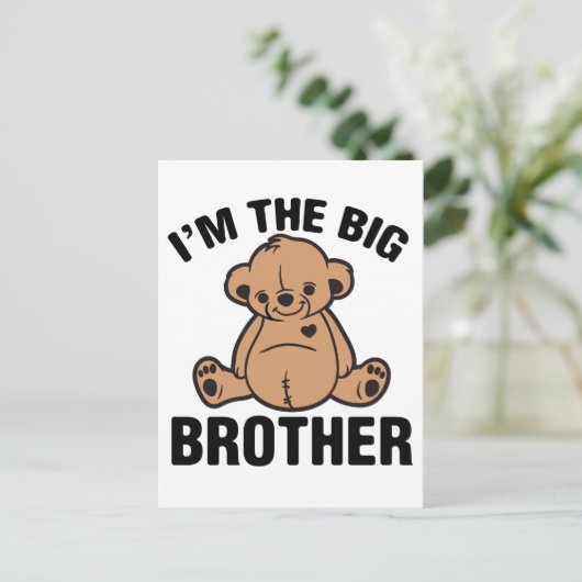 Ich bin der große Bruder Postkarte (Stehend Vorderseite)