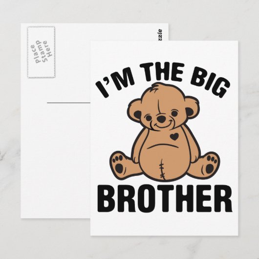 Ich bin der große Bruder Postkarte (Vorne/Hinten)