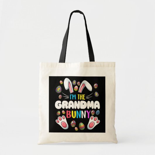 Ich bin der Großmutter-Hase Niedlich Rabbit Graphi Tragetasche (Vorne)