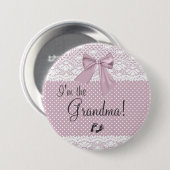 Ich bin der Großmutter-Lavendel-Bogen mit weißer Button (Vorne & Hinten)