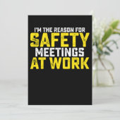 Ich bin der Grund für Sicherheitssitzungen Einladung (Stehend Vorderseite)