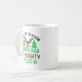 Ich bin der Grund, warum der Weihnachtsmann eine s Kaffeetasse (Vorderseite Links)