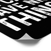 Ich bin der Grund, warum wir keine schönen Dinge h Poster (Ecke)