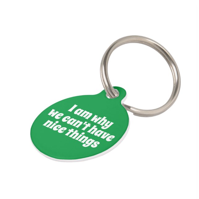 Ich bin der Grund, warum wir keine schönen Dinge p Haustiermarke (Seite)