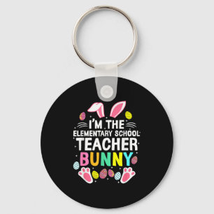 Ich bin der Grundschullehrer Bunny Happy East Schlüsselanhänger