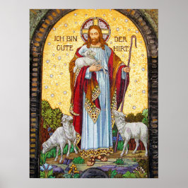 "ICH BIN DER GUTE HIRT" Johannes 10:11 Mosaik-Kuns Poster
