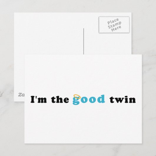 Ich bin der gute Zwilling Postkarte (Vorne/Hinten)