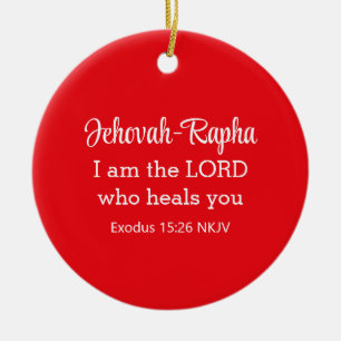 Ich bin der Herr, der dich heilt frohe Weihnachten Keramik Ornament