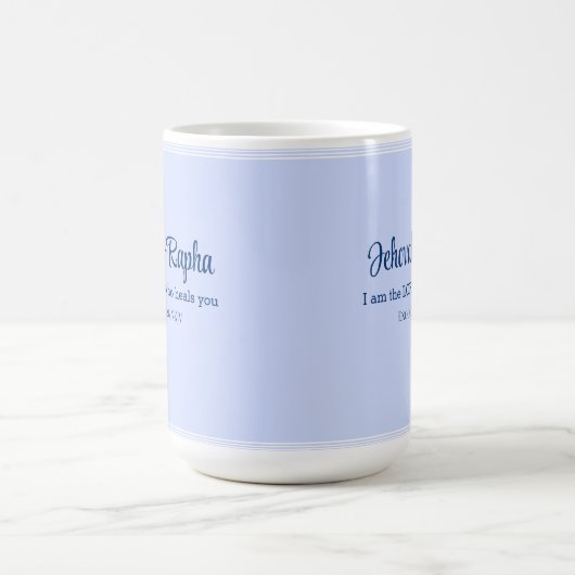 Ich bin der Herr, der dich heilt Verse Light Blue Kaffeetasse (Mittel)