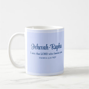 Ich bin der Herr, der dich heilt Verse Light Blue Kaffeetasse
