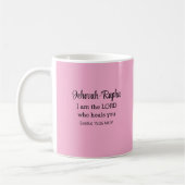 Ich bin der Herr, der dich heilt Verse Light Pink Kaffeetasse (Links)