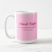 Ich bin der Herr, der dich heilt Verse Light Pink Kaffeetasse (Links)