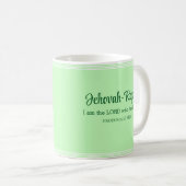Ich bin der Herr, der dich heilt Verse Minze Grün Kaffeetasse (VorderseiteRechts)