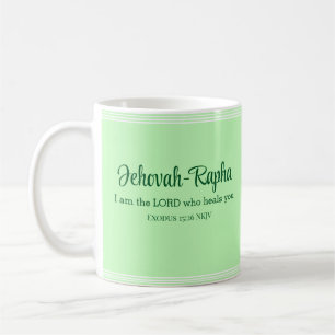 Ich bin der Herr, der dich heilt Verse Minze Grün Kaffeetasse